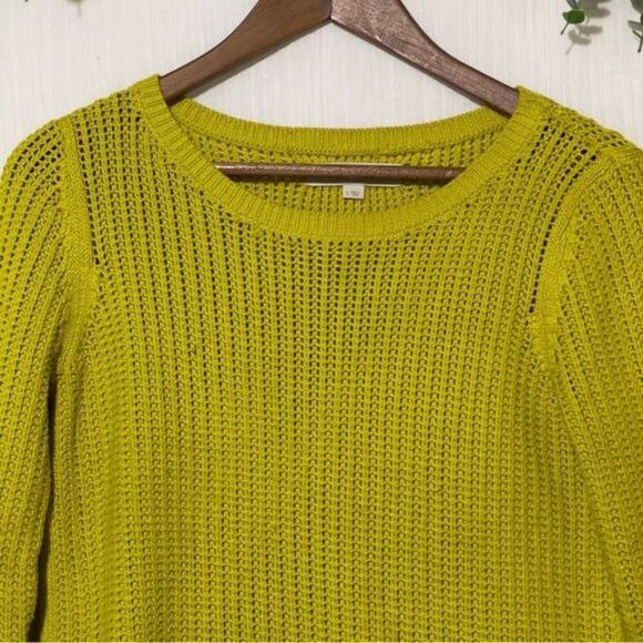 Ann Taylor Loft Sweater Women's Size Small Lime Green Knit Hi-Lo Hem - Picture 5 of 9